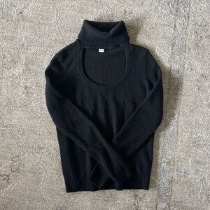 Diane von Furstenberg black wool/cashmere sweater